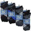 Men's Ralph Lewis Ankle Socks Argyle Design (3 Pack) - Assorted 