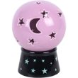 Crystal Ball Tealight Candle and Incense Cone Holder - 14cm