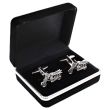 Wholesale Gents Silver Cufflinks - Motorcycle 