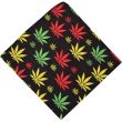 Multicolour Leaf Print Bandana