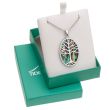 Natural Paua Shell Oval Tree of Life Pendant Necklace