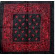 Paisley Bandana - Black/Red