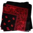 Paisley Bandana - Black/Red