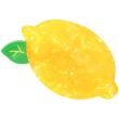 Yellow Pearlescent Lemon Shaped Hair Clamp - 7cm