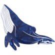 Blue Pearlescent Whale Shaped Hair Clamp - 10.5cm
