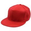 Adults 100% Acrylic Plain Snapback Cap - Red