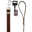 Pyramid Design Leather Lead - Tan (40'')