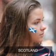 wholesale Scotland Flag Face Sticker - Pack of 2 Stickers 