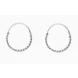 Sterling Silver Rope Twist Hoop 12mm 