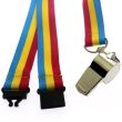 Wholesale Silver Whistle With Lanyard - Pansexual Colours