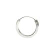 Sterling Silver Square Cut Hoop Earrings – Geometric Profile (12mm)