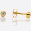Studex Regular April Gold Plated Bezel Studs - DCNR204Y