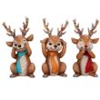 Three Wise Reindeer Christmas Figurine Set - 10.8cm