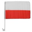Twin Pack Poland Car Flags (15"x10")