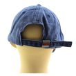 Adults Stonewashed 6 Panel Adjustable Metal Buckle Baseball Cap - Denim Blue