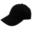 Adults 6 Panel Adjustable Metal Buckle Baseball Cap - Black