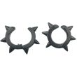 Black Spike Hoop Earrings with Hinged Closure