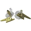 Lightning Bolt Stud Earrings with Silver Stone Detailing