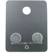 Silver Cylinder Disc Stud Earrings with Screw Back