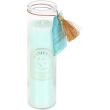 White Sage Tube Candle with Clear Quartz Crystal Chips