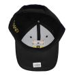 6 Panel 100% Polyester Embroidered Baseball Cap Ghana - Black
