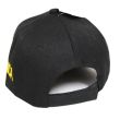6 Panel 100% Polyester Embroidered Baseball Cap Ghana - Black