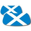 wholesale Scotland Flag Face Sticker - Pack of 2 Stickers 