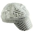 Wholesale Adult 70's Silver Sequin Disco Hat 
