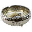 Wholesale BX Electroplated Three-legged Silver Glass Ashtray - 14cm