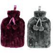 Wholesale Hot Water Bottle With Faux Fur Cover - Assorted