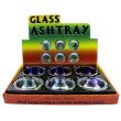 Wholesale Premium Round Rainbow Glass Ashtray - Assorted 