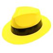 Wholesale  Plastic Neon Gangster Hat With Black Band