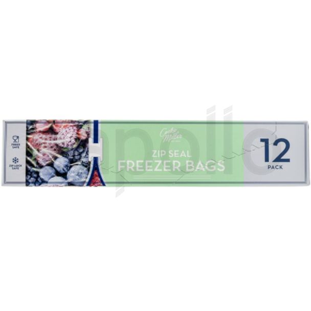 12pcs Zip Seal Freezer Bags (25x25cm)