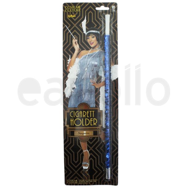 1920's Blue Sequin Cg Holder - Fancy Dress