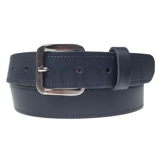 Wholesale Men's Leather Belts 1.25" Wide Navy 