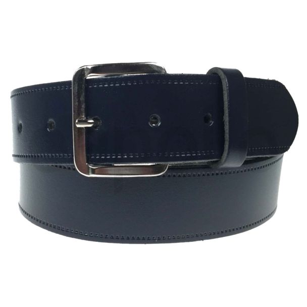 Men's Genuine Leather 1.5" Wide Belts Navy