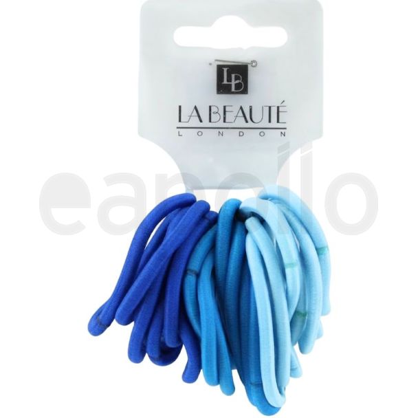 24pcs Blue Snag Free Hair Elastics - 5mm x 4.5cm