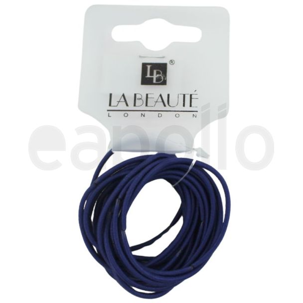 24pcs Blue Snag Free Hair Elastics - 2mm x 4cm