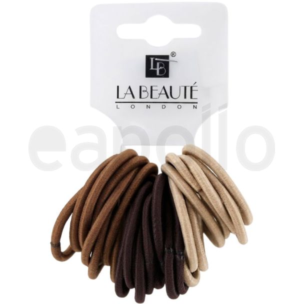 24pcs Natural Snag Free Hair Elastics Assortment -  5mm x 4.5cm