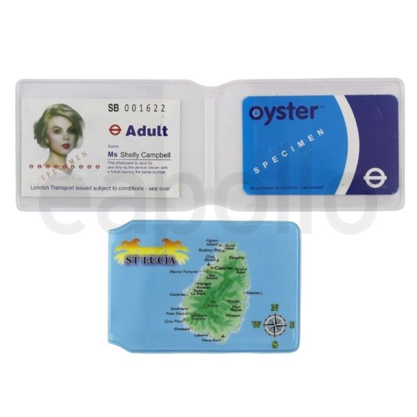 Wholesale St. Lucia Flag Design Travel Card Holder 