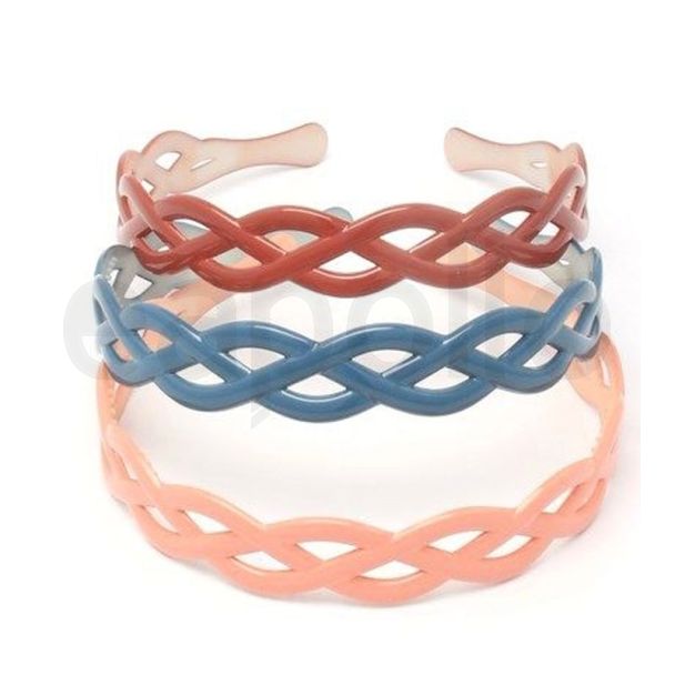 2cm Wide Weave Plastics Alicebands - Assorted Colours 