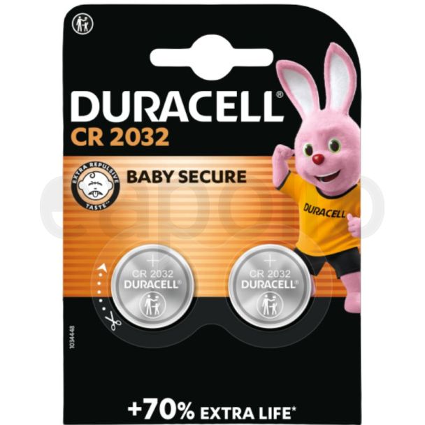 2pcs Duracell  CR2032 Lithium Batteries -3V