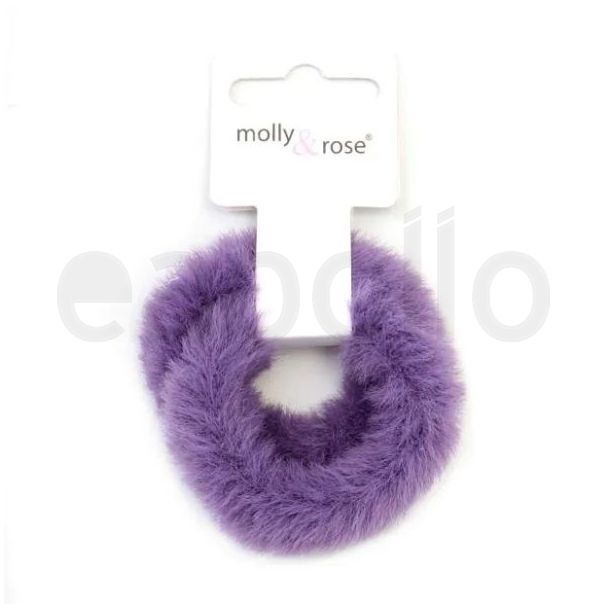 2pcs Faux Fur Scrunchies – Assorted - 4.5cm