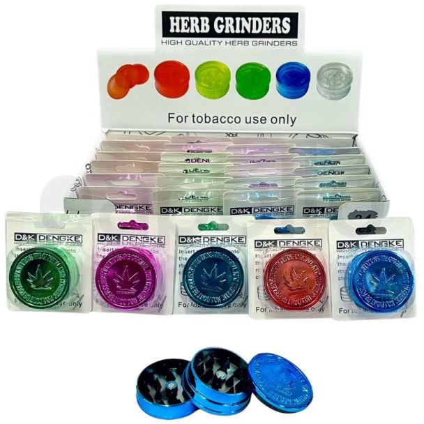 3 Parts Shinny Acrylic Handmuller Leaf Design  -  Assorted (30mm)