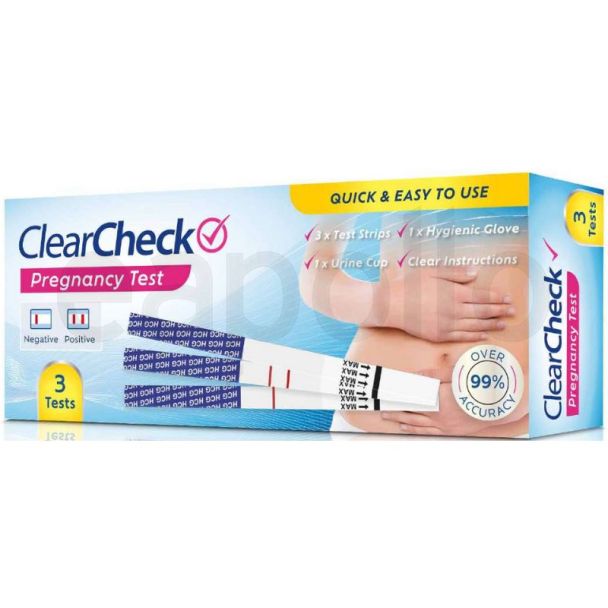3pcs Clear Check Strip Pregnancy Testing Kit