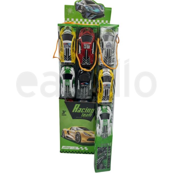 4pcs Alloy Police Team Speed Race Track Cars - Assorted Colours