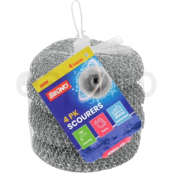 4pcs Bruno Scourers Net Silver  - Large