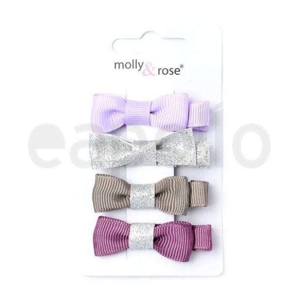 4pcs Hair Bow with Beak Clips - 4cm