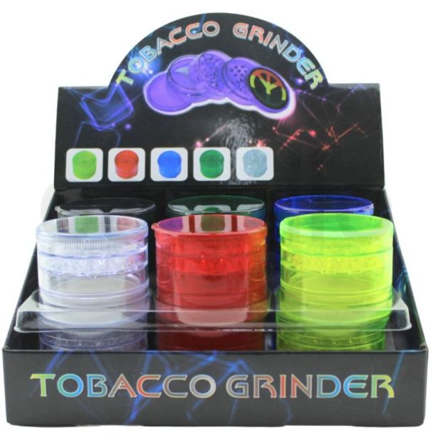 5-Part Clear Pocket Size Herb Grinder with Leaf Design