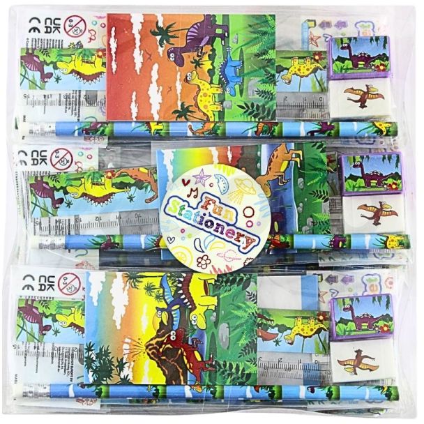 5pc Kids Dinosaur Stationery Sets - Assorted